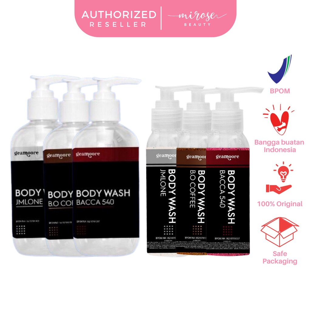 Geamoore Bodywash with Gluta - Body Wash Travel Size | Full Size