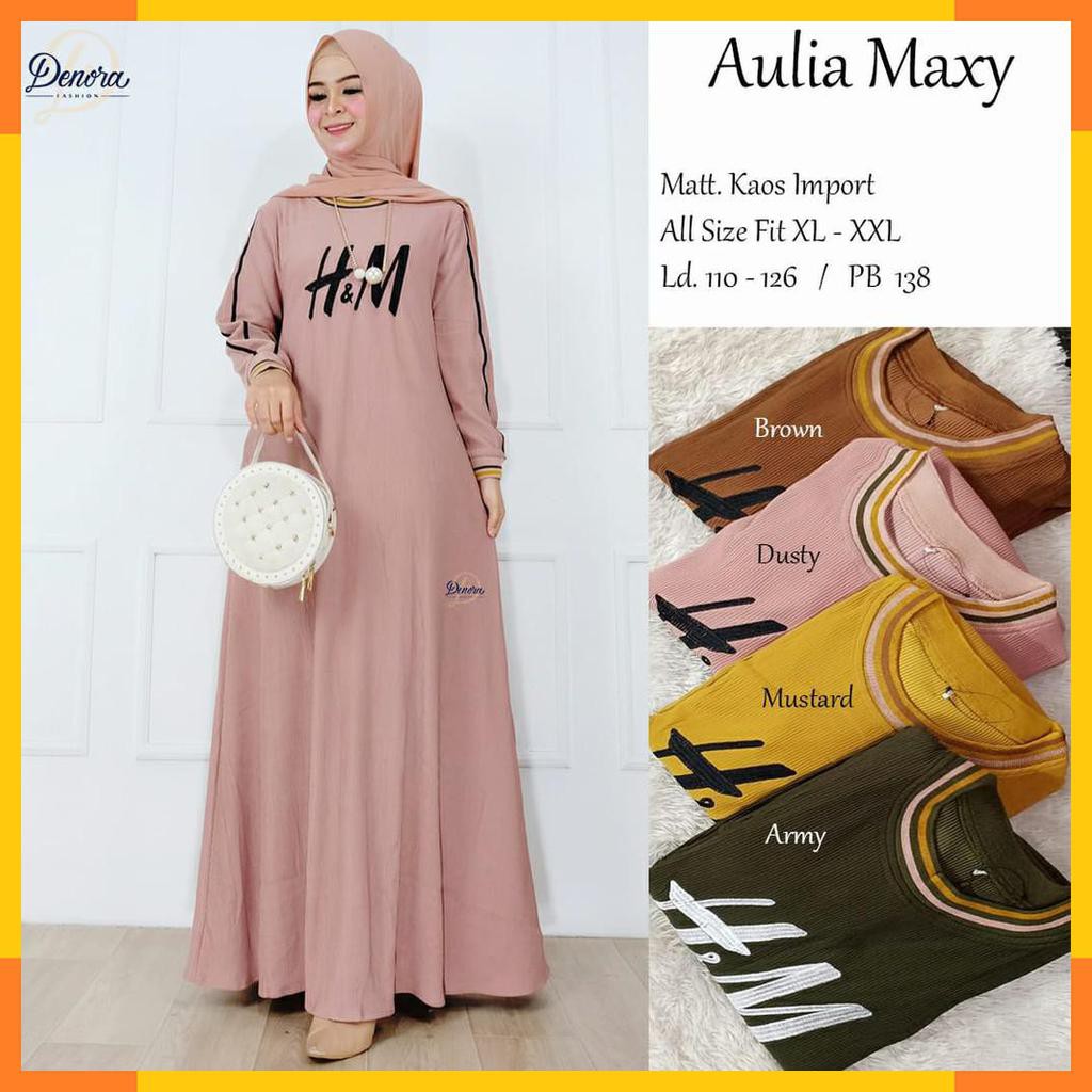 DRESS GAMIS. AULIA MAXY CASUAL. FASHION MUSLIM WANITA BY DENORA