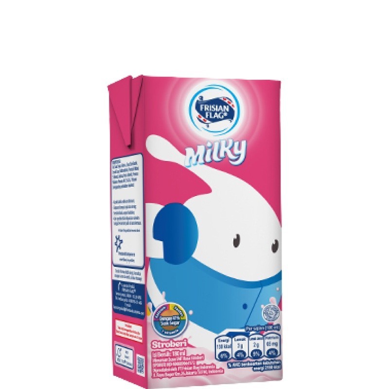 

FRISIAN FLAG BENDERA MILKY STRAWBERRY / SUSU STRAWBERRY 180ML