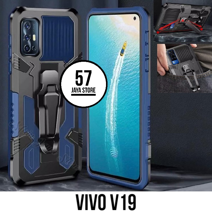case robot vivo V19 / V17 hard case model terbaru klip silicon standing case armor