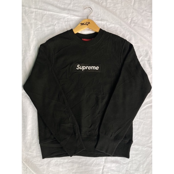 crewneck supreme logo box second original