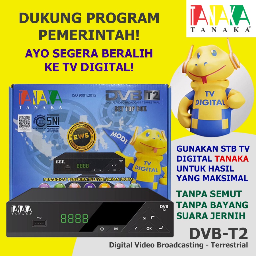 Jual Set Top Box TV Digital Tanaka STB DVB T2 Tanaka Body Casing Besi ...