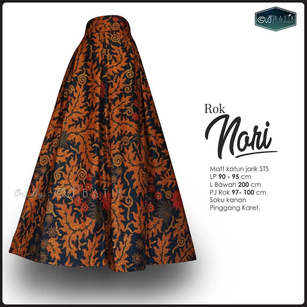 Rok Batik original Pekalongan garansi harga termurah Rok Batik Modern klok Bawahan Batik Ori By SVJ-rok Nori