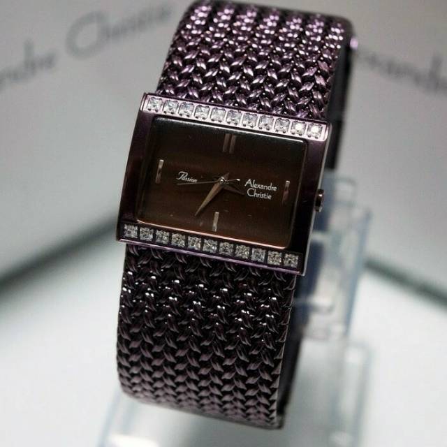 Jam Tangan Wanita Alexandre Christie AC 2466 Ungu Garansi Resmi Original