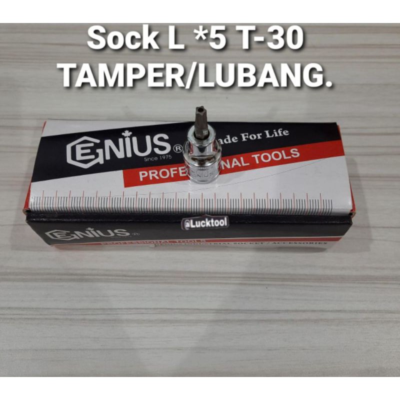 SOCK L BINTANG 5. T30. TAMPER atau LUBANG. GENIUS.