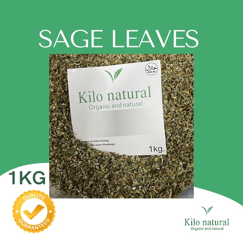 

Sage Leaves 1KG / Sage potong kecil/ Daun cacah Sage Kering 1Kg