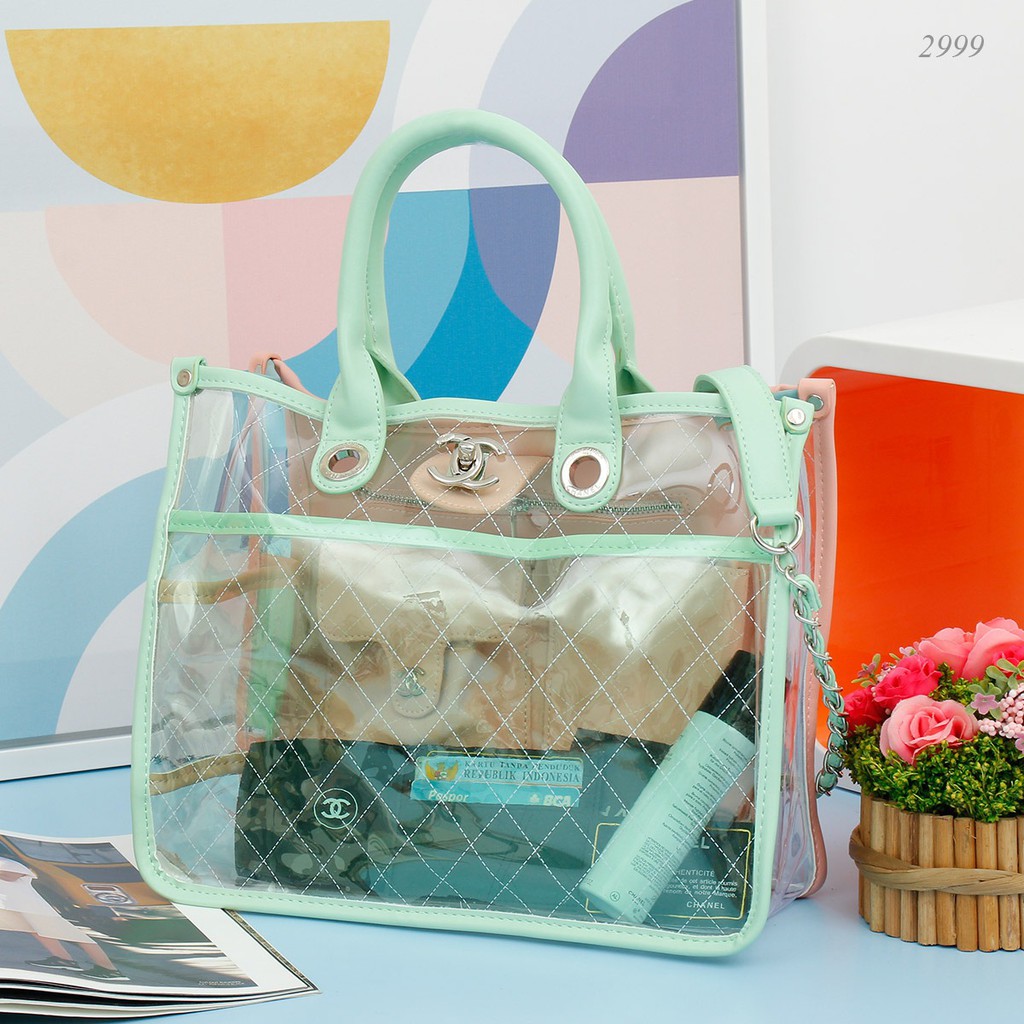 Chanel Transparent Clear Tote bag 2999 VL