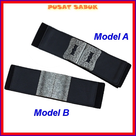 Belt Sabuk Wanita Obi Lebar Karet Ikat Pinggang Fashion Gesper Cewek Korea Elastis Oby Besar Kekinian Jumbo Big Women Gasper Pingang Hitam Merah Putih Blet Mewah Cantik Lentur