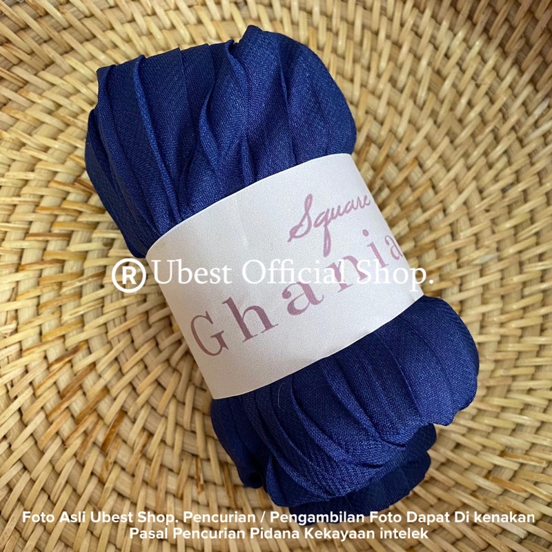 Hijab Segiempat Plisket / Hijab Square Plisket / Bella Square / Hijab Bella Plisket / Jilbab Plikset-Navy