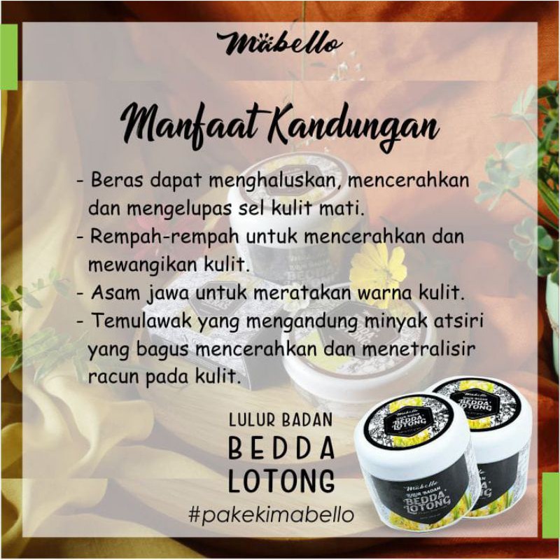 LULUR BEDDA LOTONG BPOM