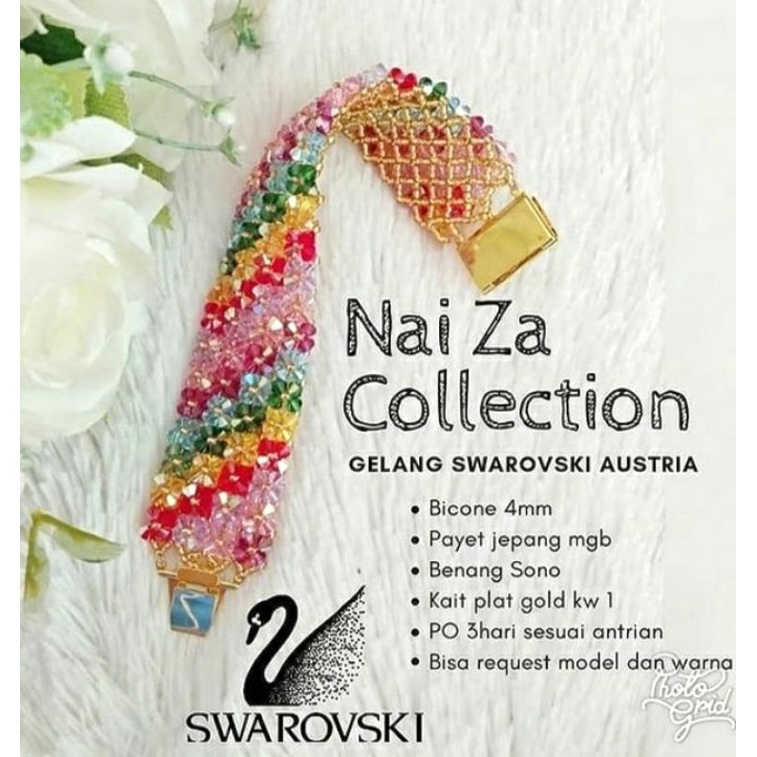 Gelang Swarovski Bicone Bead