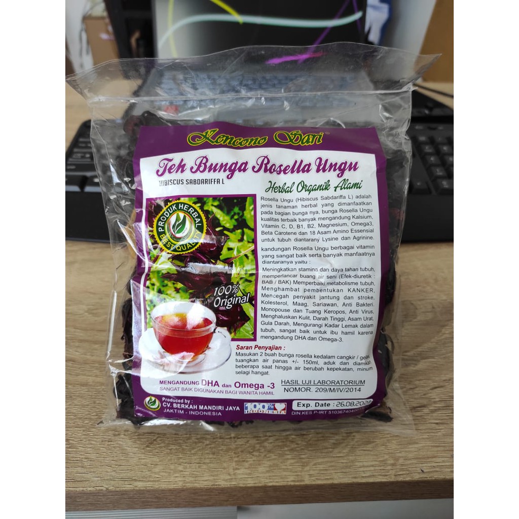 

Teh Bunga Rosella Ungu - Mengandung DHA dan Omega 3 Original - Kencono Sari