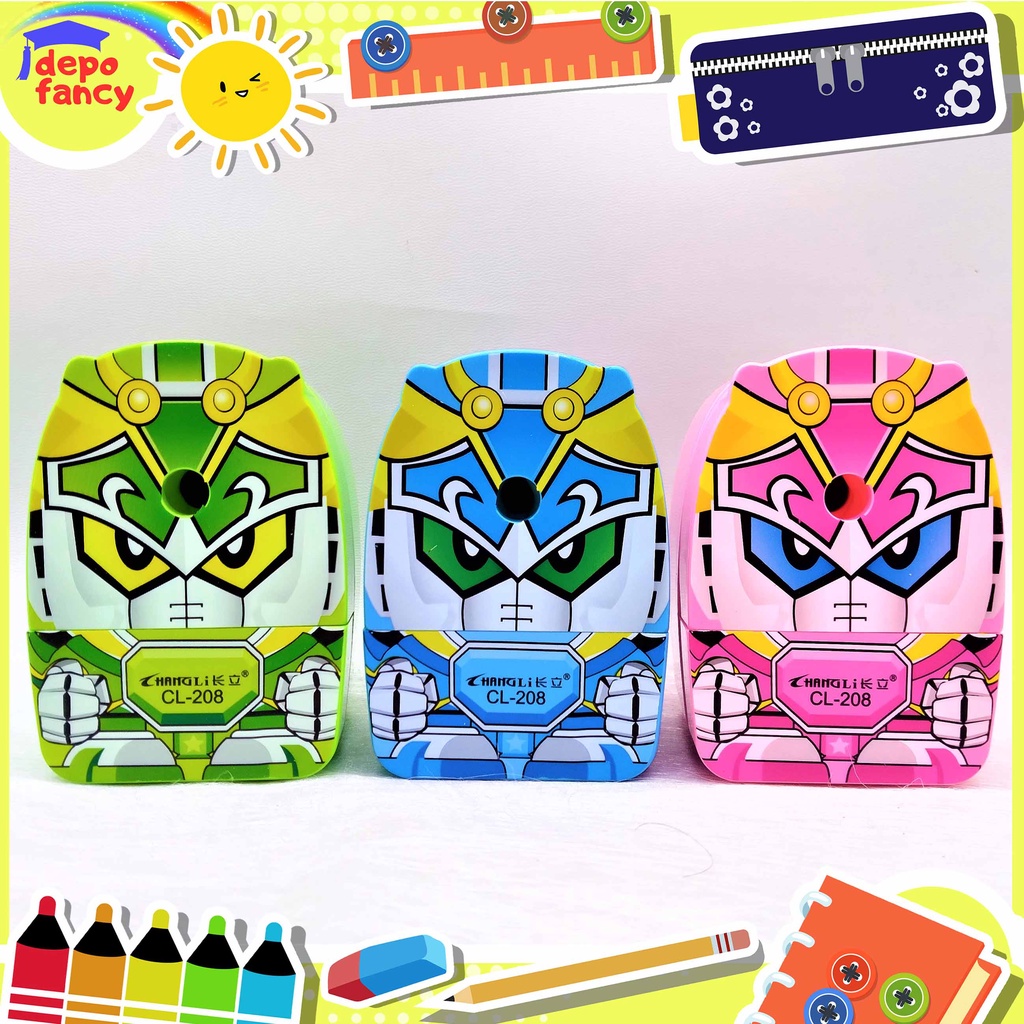 

Rautan Pensil Robot CL208 / Sharpener / Ongotan / Peruncing Pensil / Sleper