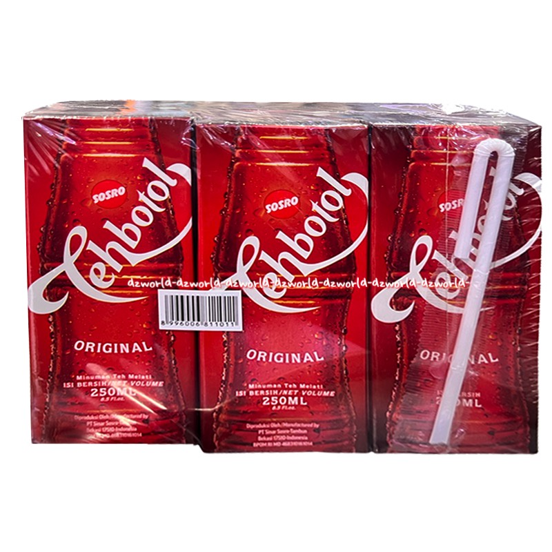 Tehbotol Sosro Original 250ml isi 6pcs Teh Botol Sosro Kotak Teh Siap Minum teh UHT Minuman Teh Kemasan