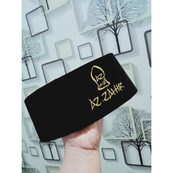 peci anak motif Az-zahir + bordir nama