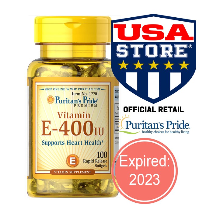PURITAN VITAMIN E 400 & 1000 IU 50 & 100 SOFTGELS PURITAN'S PRIDE 180