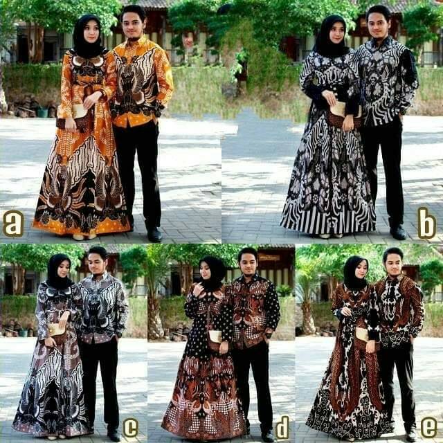 Batik solo - kebaya modern batik couple sogan solo gamis katun halus
