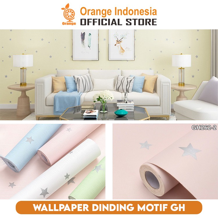 Wallpaper Dinding murah stiker dinding Motif Bunga dan Polos wallpaper 3d Premium Quality Size 45cm X 9M WHFURNITURE