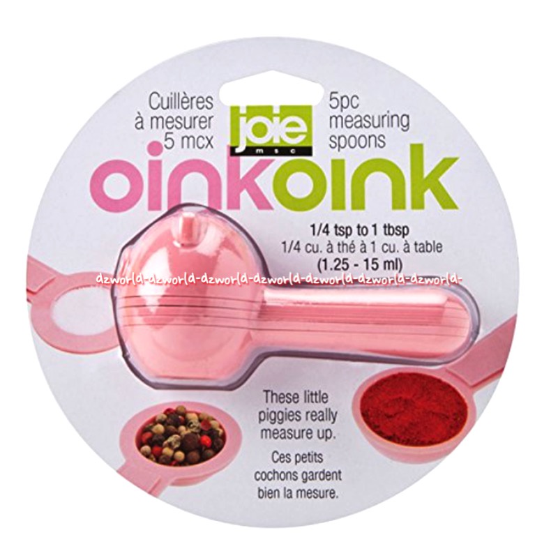 Joie Oink Oink Measuring Spoons Set Sendok Takar Piggy Pink Motif Pigy Joye