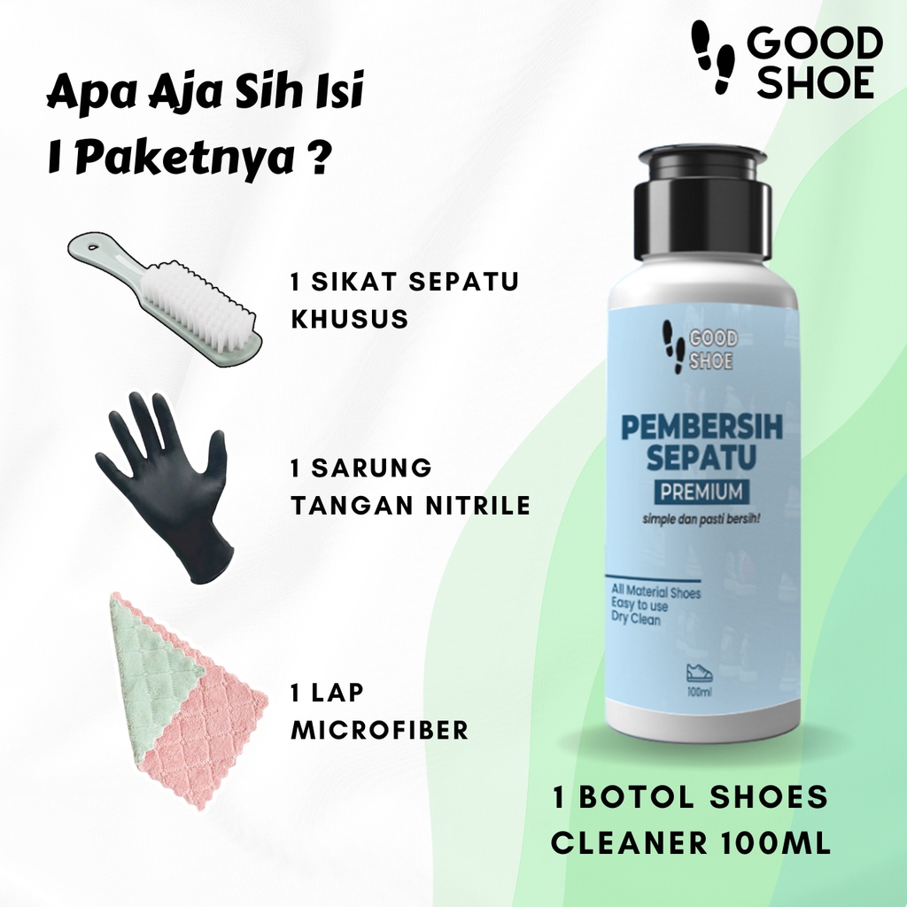 Pembersih Sepatu Good Shoe Canvas Kanvas Suede Futsal Bola Sneakers Sabun Pencuci Dan Perawatan Sepatu Kotor Noda Lumpur Susah Hilang Sabun Cuci Sepatu Shoes Cleaner Kit