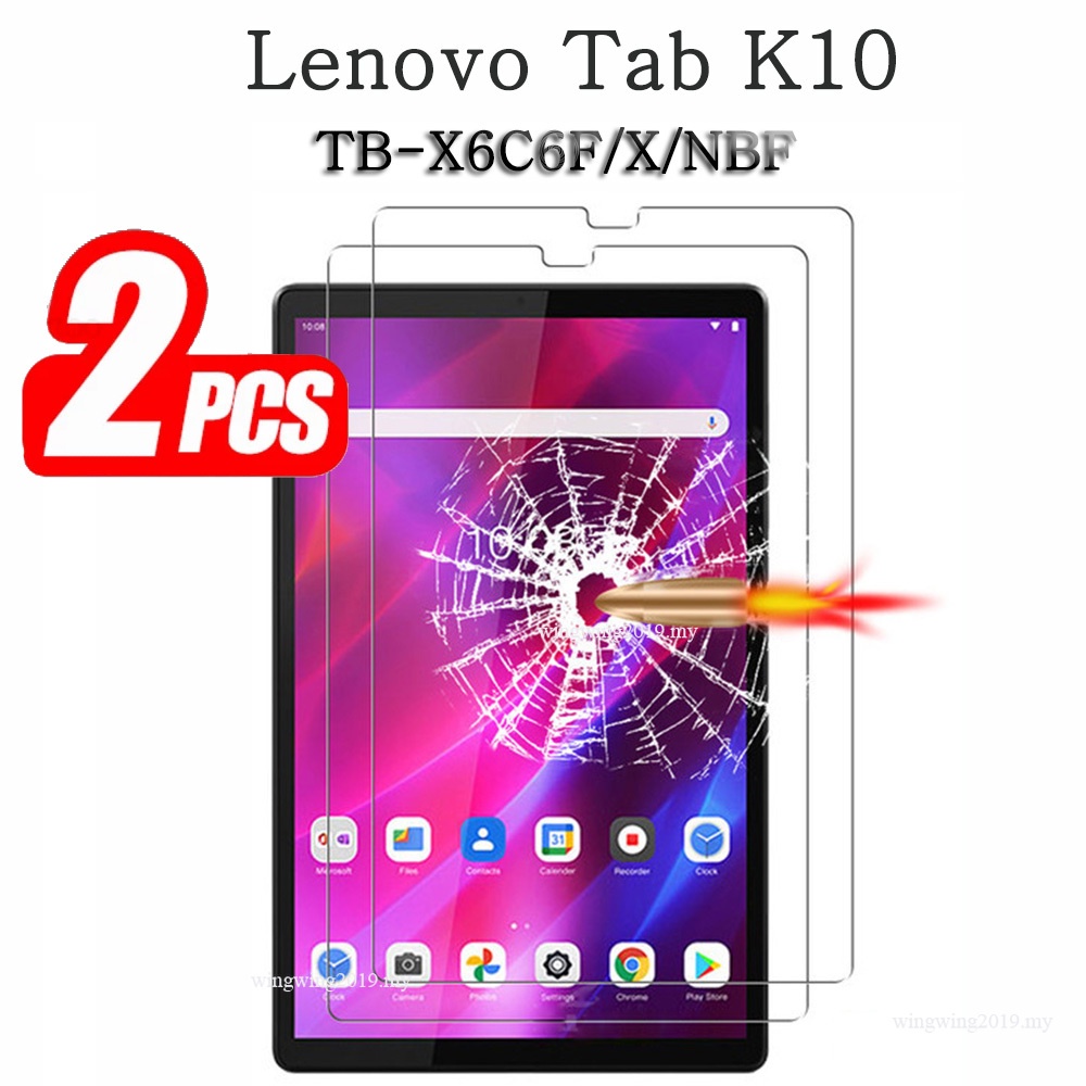 (2 Pak) Pelindung Layar Tempered Glass Untuk Lenovo Tab K10 10.3 2021 TB-X6C6F TB-X6X TB-X6C6NBF