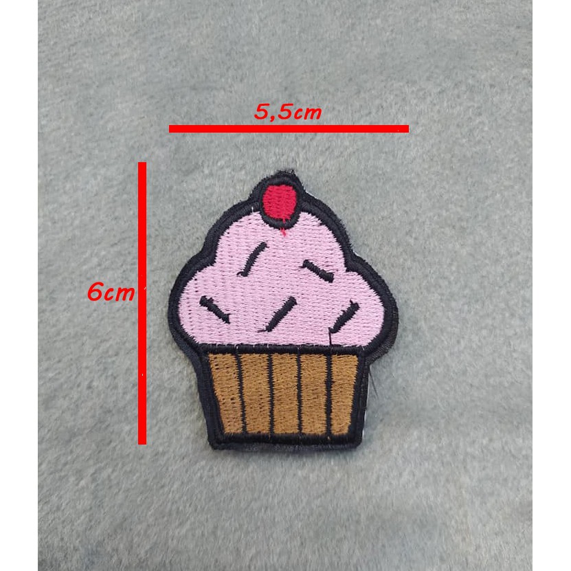 Patch Bordir CUPCAKE / Patch bordir cupcake