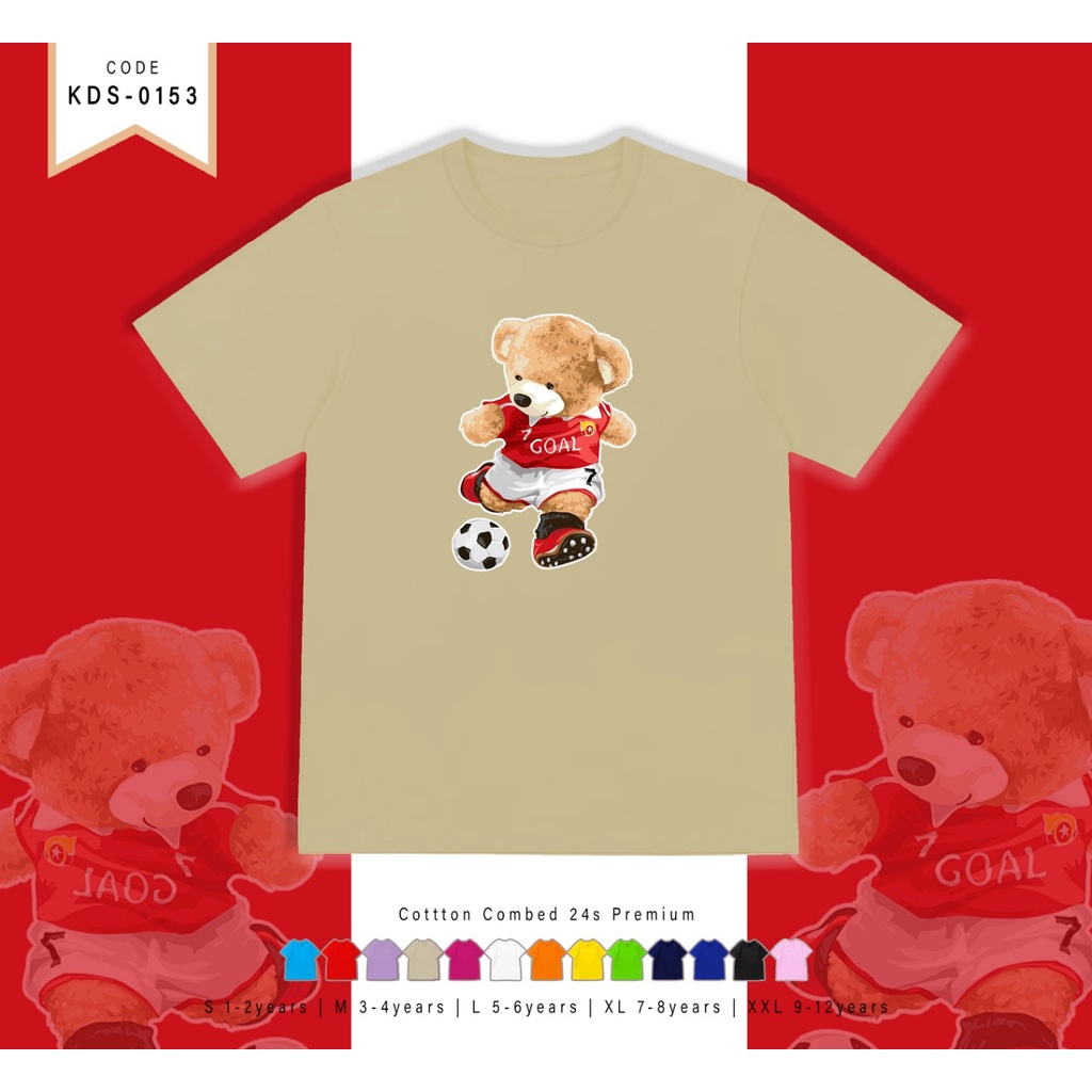 T-SHIRT / KAOS ANAK-ANAK TERMURAH BERGAMBAR BEAR BALL - TERIMA CUSTOM KAOS KELUARGA