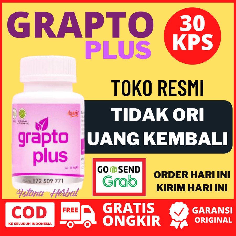 GRAPTO PLUS Original Obat Wasir Ambeien Ampuh Asli Herbal Daun Ungu