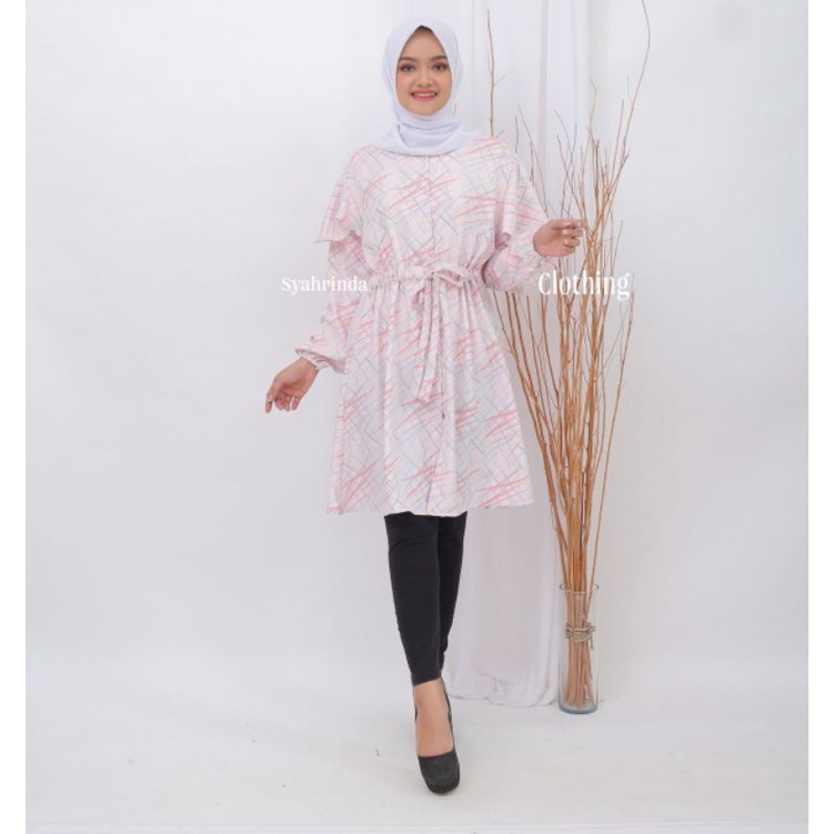 TUNIK WANITA IMPORT PREMIUM SHAKILA MOTIF TALI SERUT