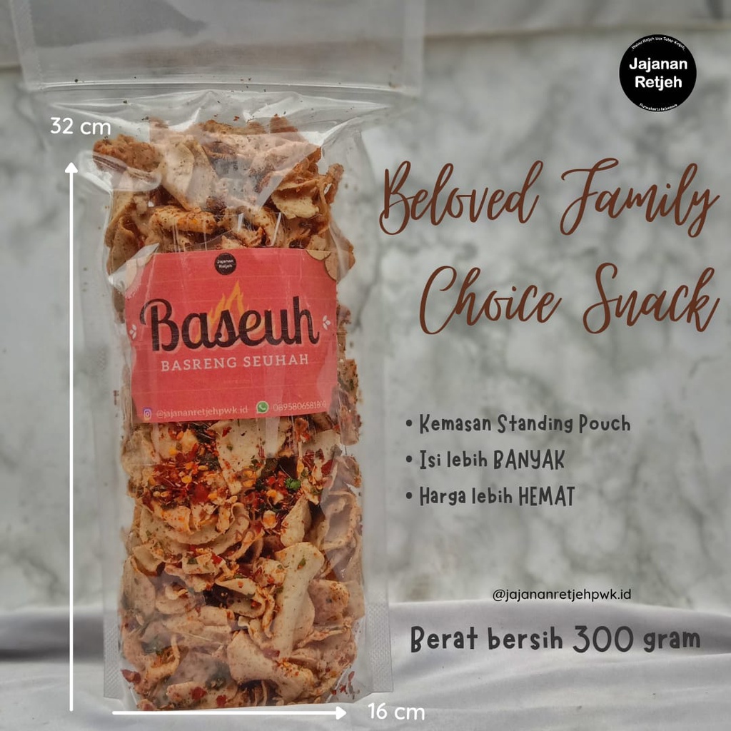 

Jumbo Baseuh/ Basreng Seuhah/ Basreng Pedas 300 gr Besar