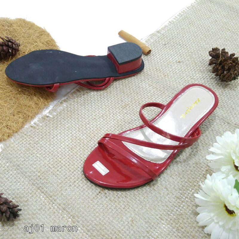 Borneo Xavyera  BY61 RR AJ01 Sendal Hak Tahu Block Heels Platform