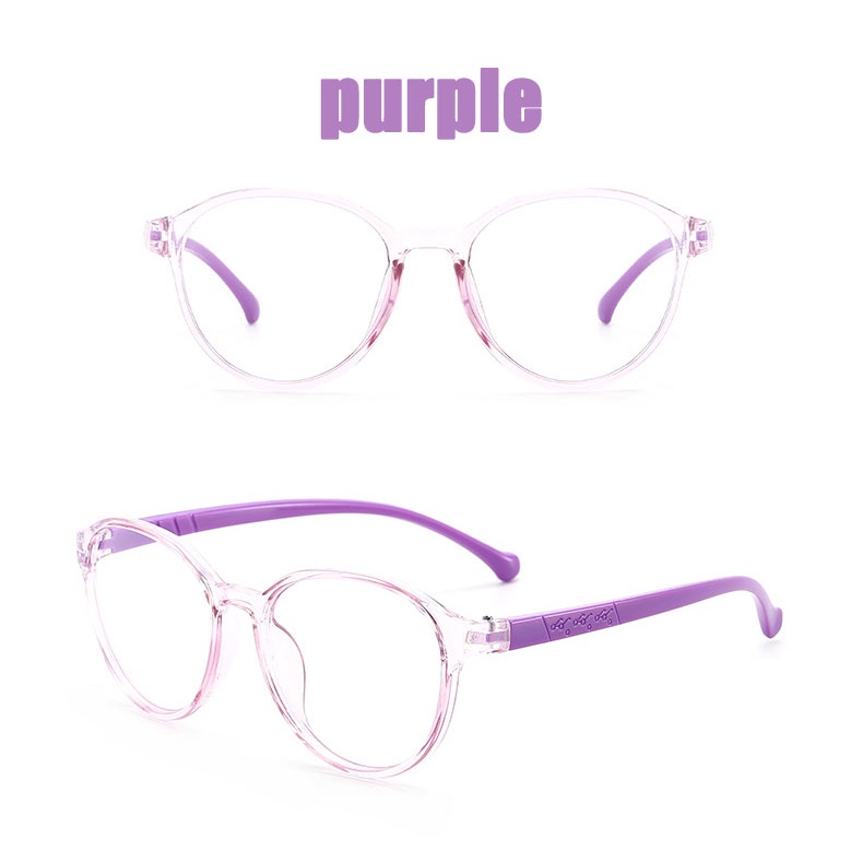 COD Kacamata Anak Anti Radiasi Kacamata anak Pelindung Anti Cahaya Biru Yang Fleksibel S-Anak-purple