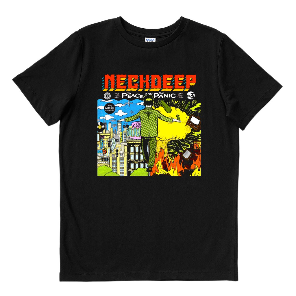 KAOS BAND NECK DEEP PEACE AND PANIC MERCH / UNISEX / GILDAN / COD