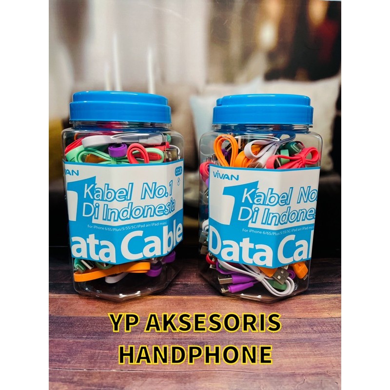Kabel Data VIVAN Iph Data Cable Vivan CCL30 for Ipone USB Lightning isi 60 pcs [toples]