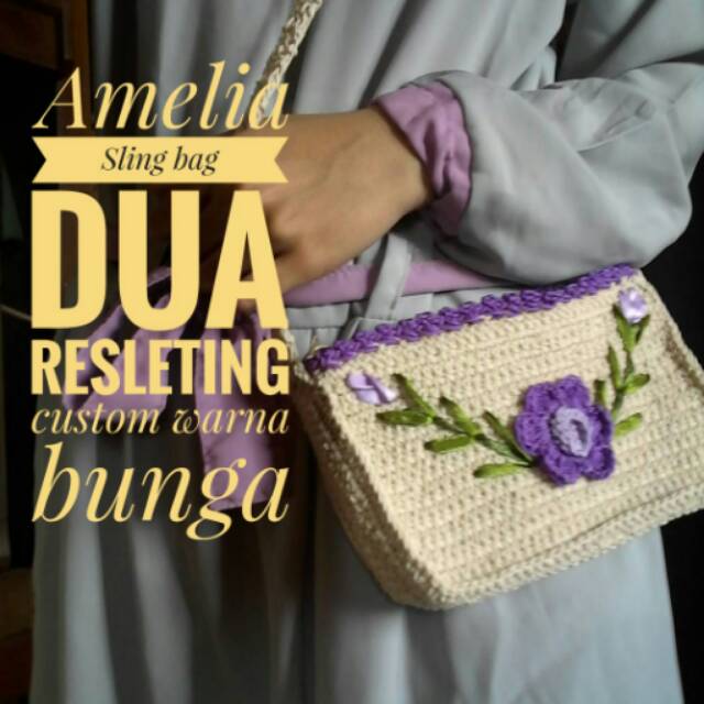 Amelia sling bag rajut