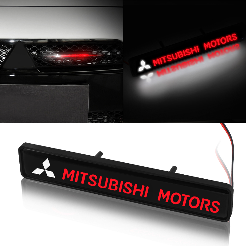 Stiker Emblem / Badge Lampu Depan Led Untuk Mobil Mitsubishi Triton Outlander Asx Lancer Evo Pajero Grandis Galant