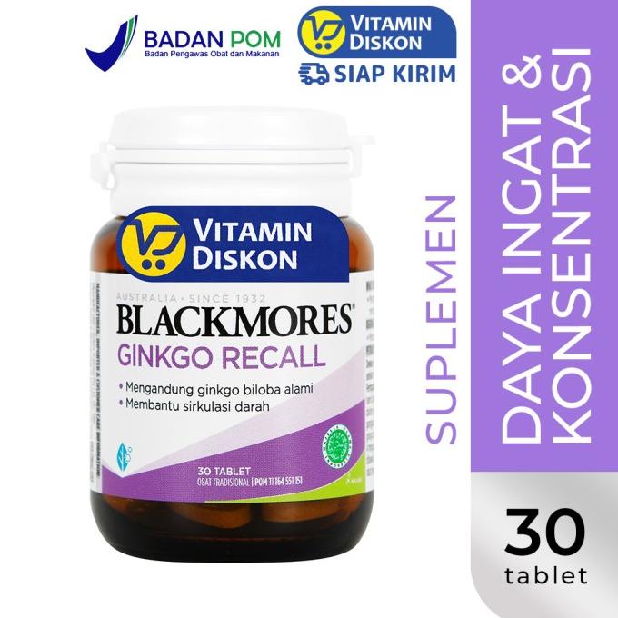 BLACKMORES GINKGO ACTION BPOM KALBE - 40 TAB Vitamin kesehatan otak