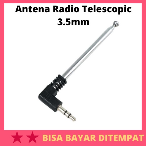 Antena Radio Telescopic 3.5mm / Antena Radio Jadul Jepit Pemancar Fm lg Am Digital Rig Hp Android Dv