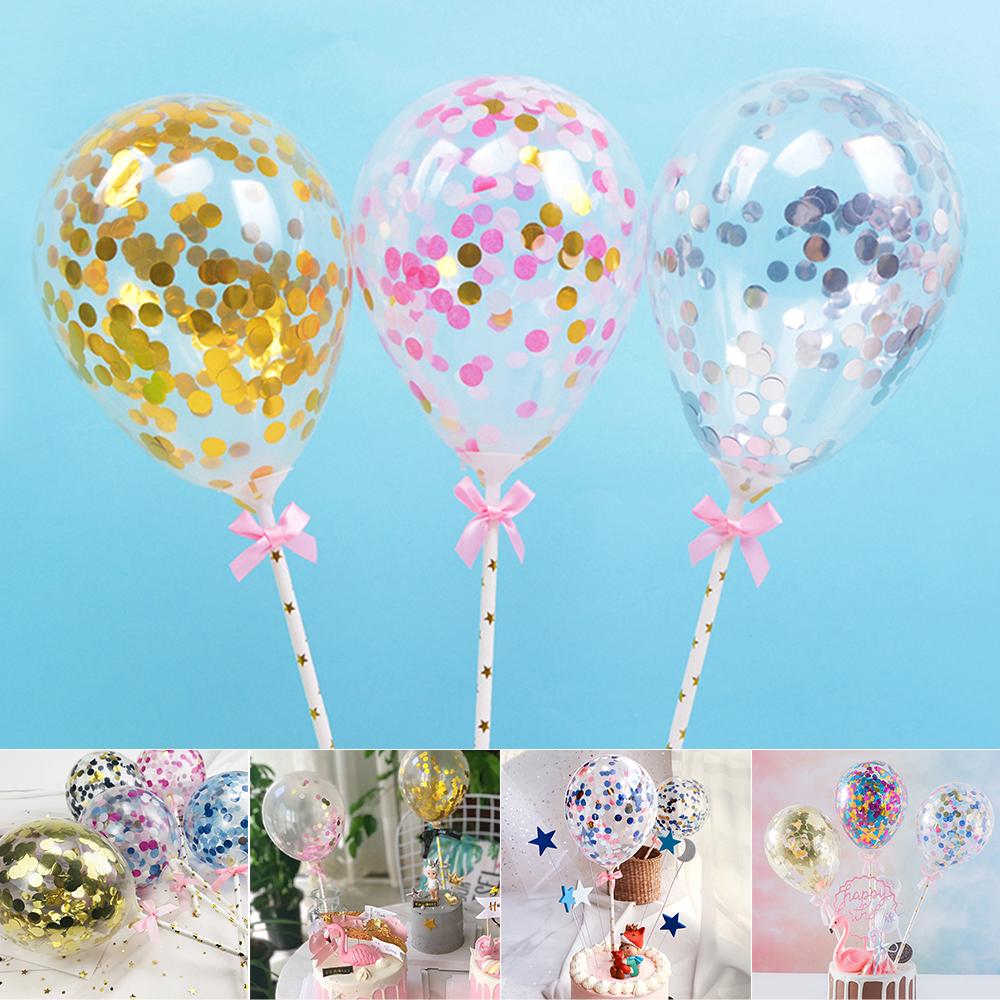 Faid Dekorasi Topper Kue Balon Konfeti Dengan Pita Kertas Faid Dekorasi Topper Kue Balon Konfeti Dengan Pita Kertas