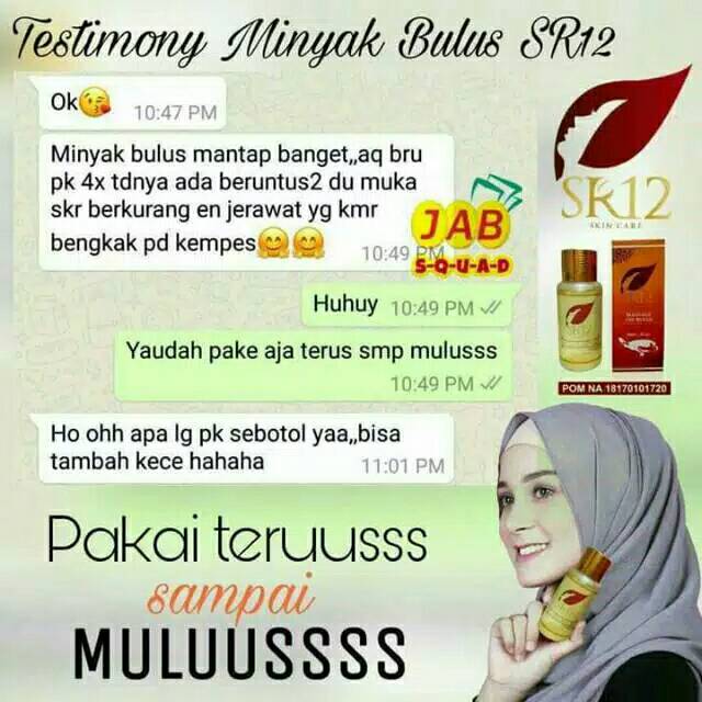 Massage Oil Bulus SR12 / Minyak Bulus Herbal /minyak bulus sr12/mengencangkan payudara/glowing