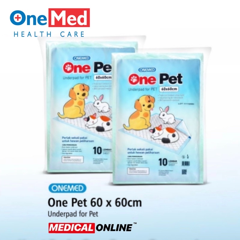 ONEPET ONEMED UPAD UNDERPAD PERLAK ISI 10 PER PACK MEDICAL ONLINE