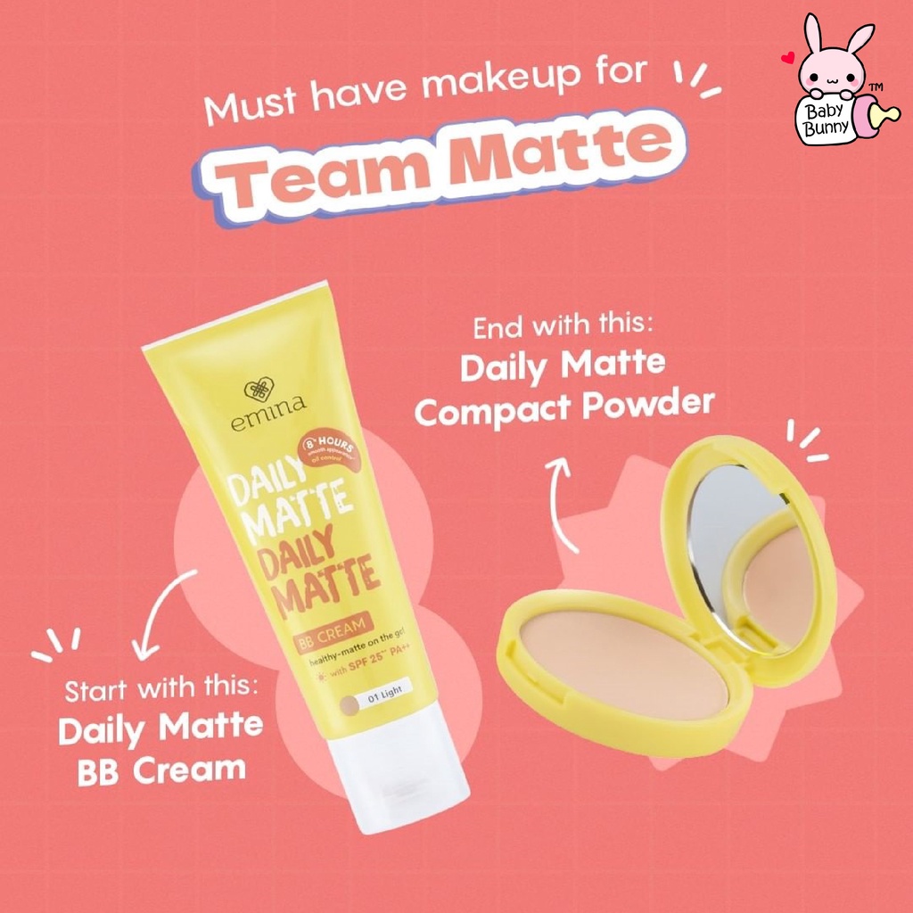 ❤ BELIA ❤ EMINA Daily Matte Loose Powder 20g | Compact Powder | BB Cream | Bedak Tabur | Bedak Padat