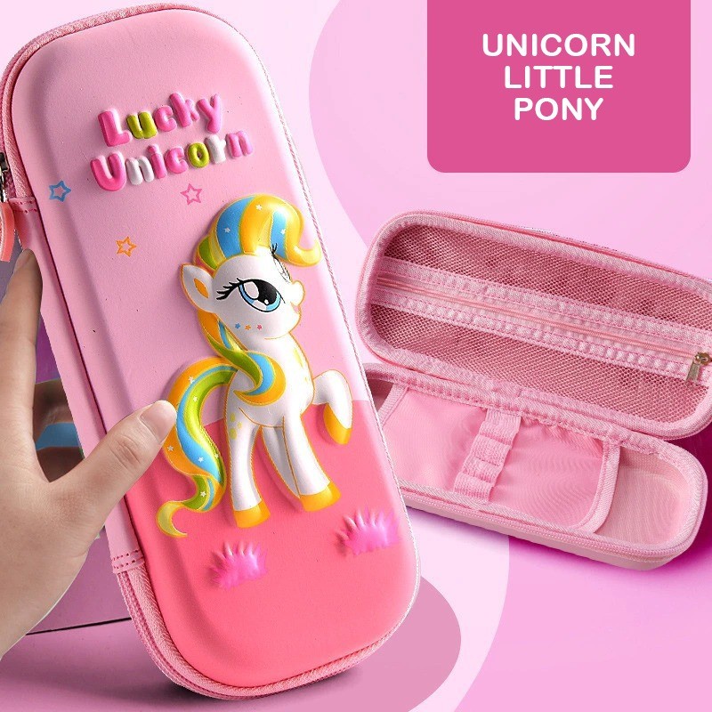 

Kotak pensil 3D Mini NEW tempat pensil karakter anak Paud/TK Lucu Unik - Uni Little Pony