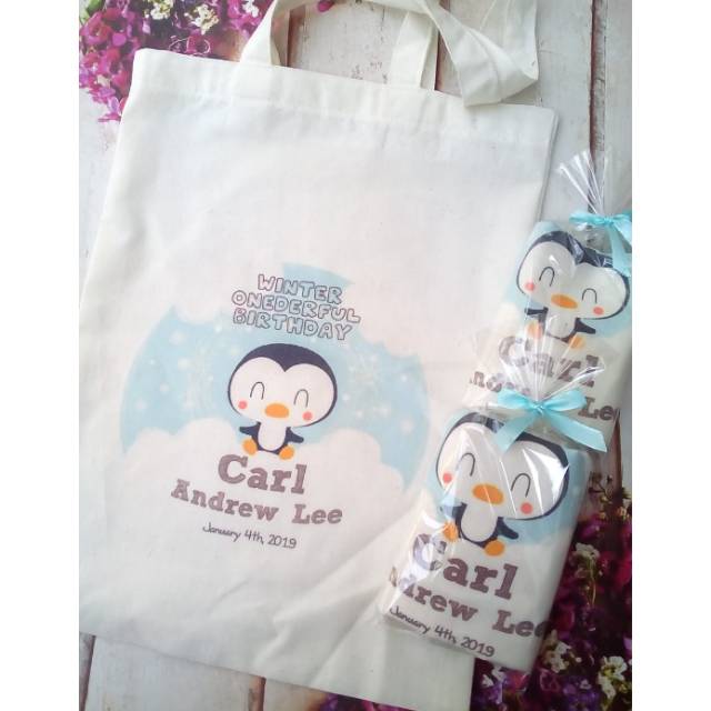 Totebag untuk souvenir ulang tahun anak murah, souvenir ultah anak unik
