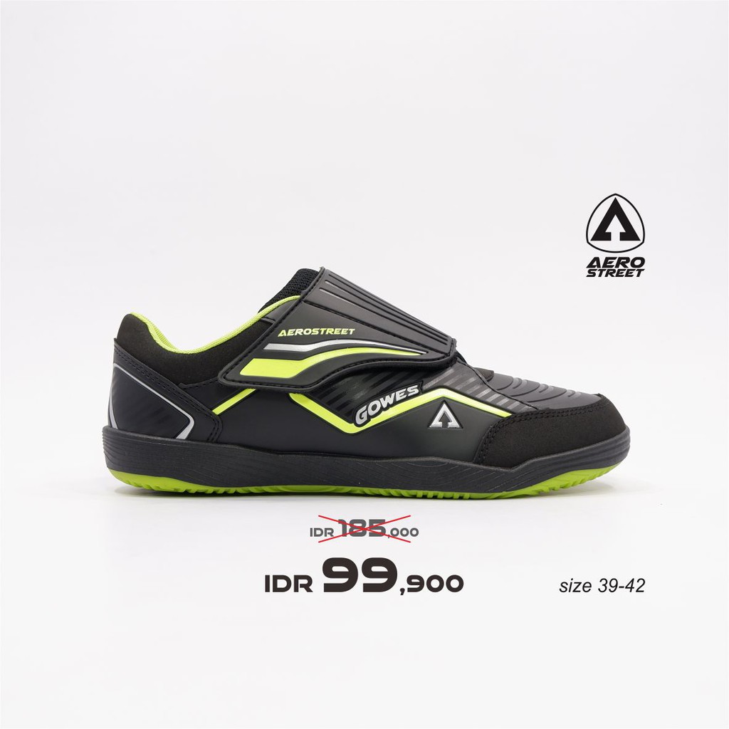 Aerostreet 39-42 Gowes-V Hitam Neon - Sepatu Sneakers