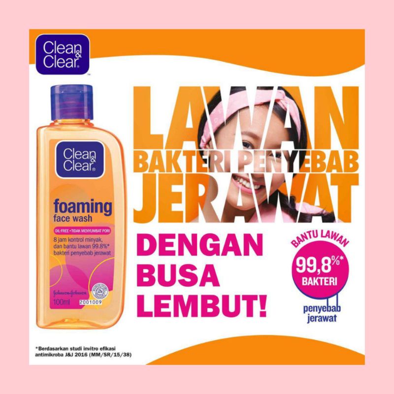 Jual FACIAL WASH CLEAN AND CLEAR FOAMING WASH 100ML / SABUN MUKA /SABUN WAJAH CLEAN AND CLEAR