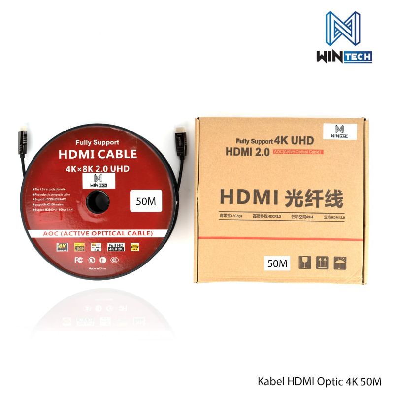 Cable HDMI Optic 50 M / Kabel HDMI Optic 4K 50M