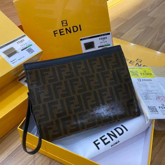 Fendi Clutch Toiletry F Pattern
