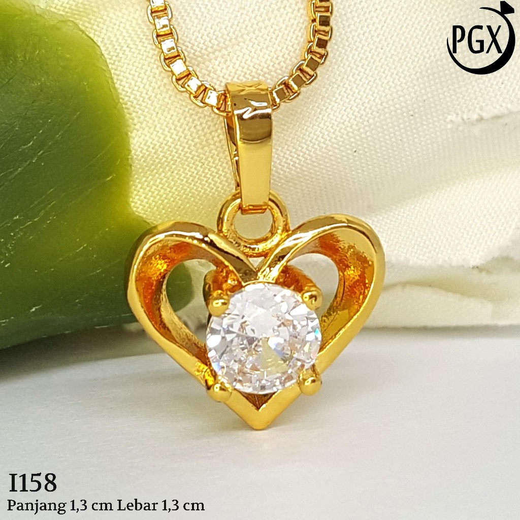 PGX Liontin Kalung Xuping Wanita Perhiasan Lapis Emas Aksesoris Fashion - I158
