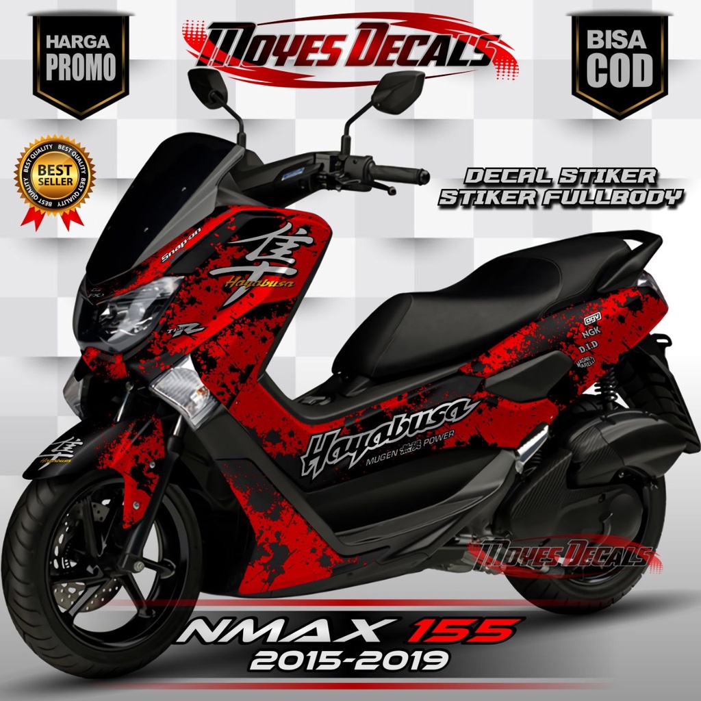 Decal NMAX 155 OLD - Hayabusa Merah Fullbody